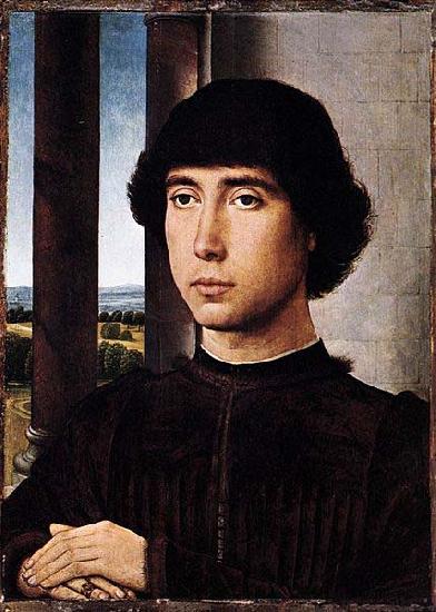 Hans Memling Portrait of a Man at a Loggia